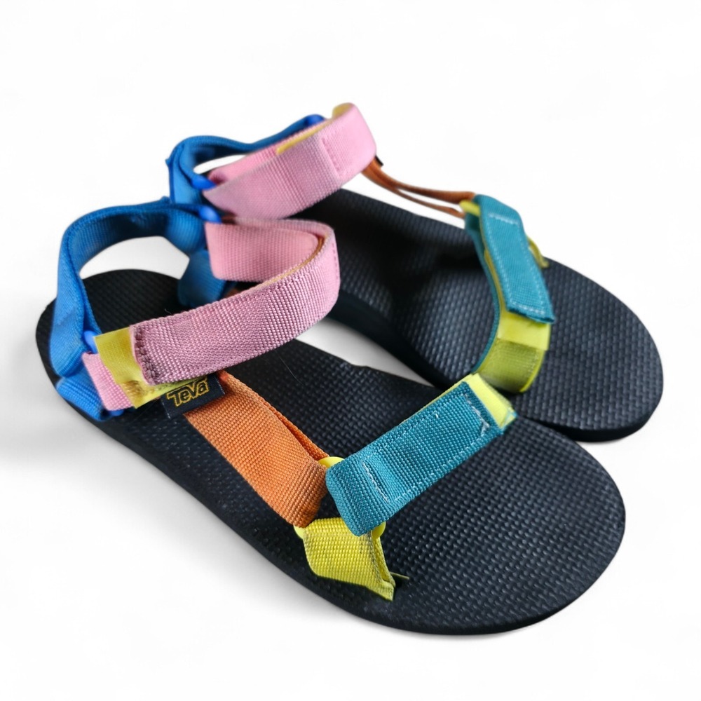 TEVA‎ Multicolor Strappy Sandals Womens Size 6 Outdoor Colorful Retro 90s Flats